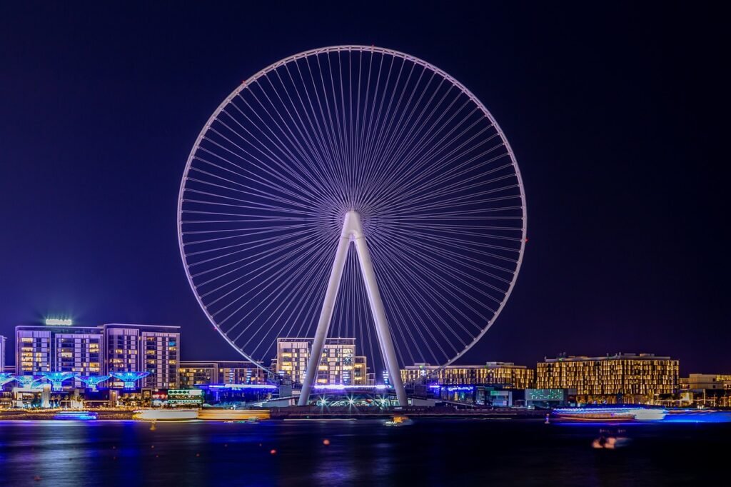 Ferris wheel, landscape, dubai